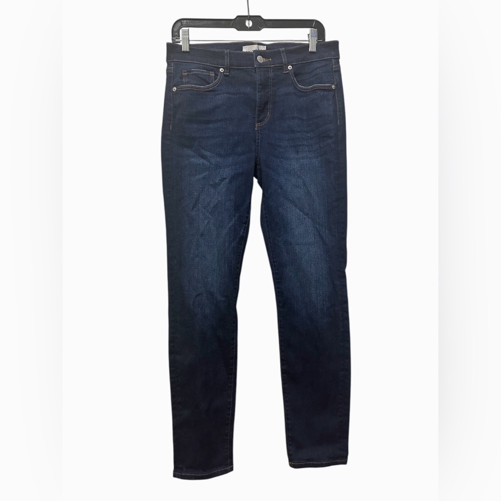 LOFT The Skinny Jeans Womens 4 / 29 Mid Rise Dark Blue Wash Denim - Picture 10 of 11